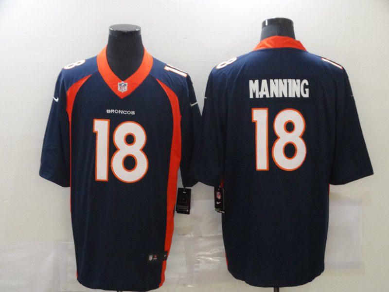 Men Denver Broncos #18 Manning Blue Nike Limited Vapor Untouchable NFL Jerseys